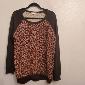 Love culture leopard print sweater top